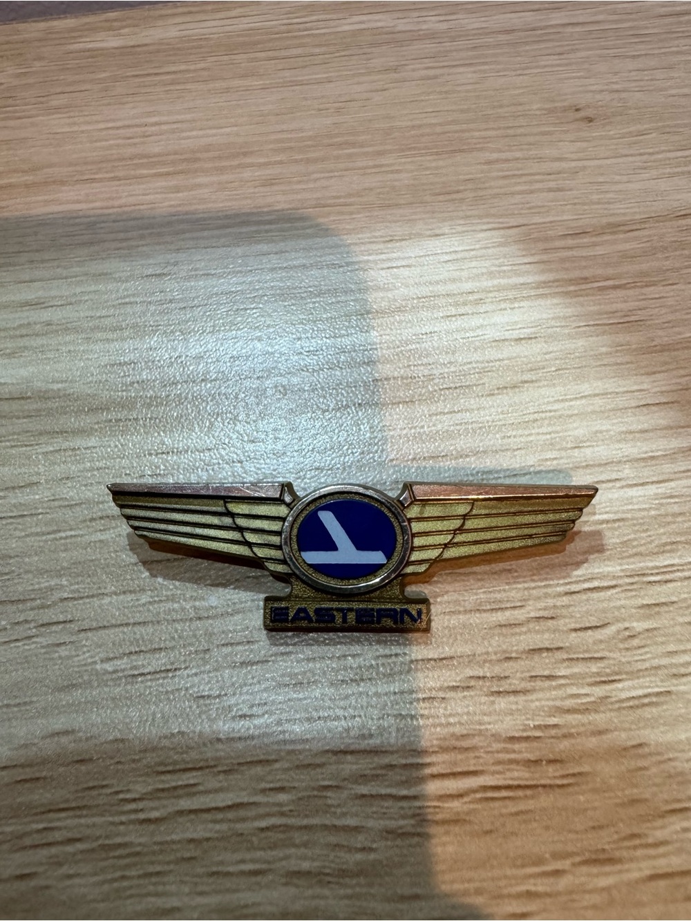 Vtg Eastern Airlines Plastic Kids Pilot Wings Pin Flying Airline Souvenir Travel
